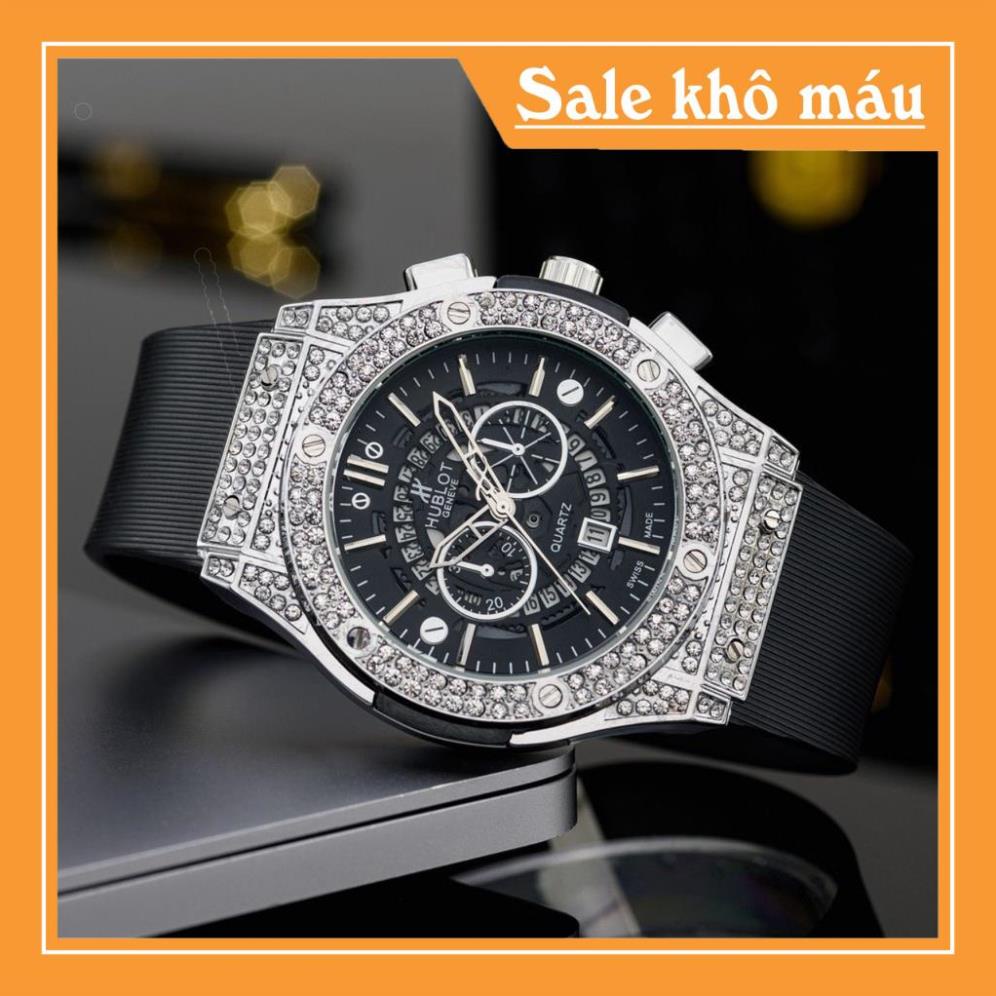 Đồng hồ nam nữ Hublot - đồng hồ unisex cặp đôi dây cao su có bảo hành 12tháng.602