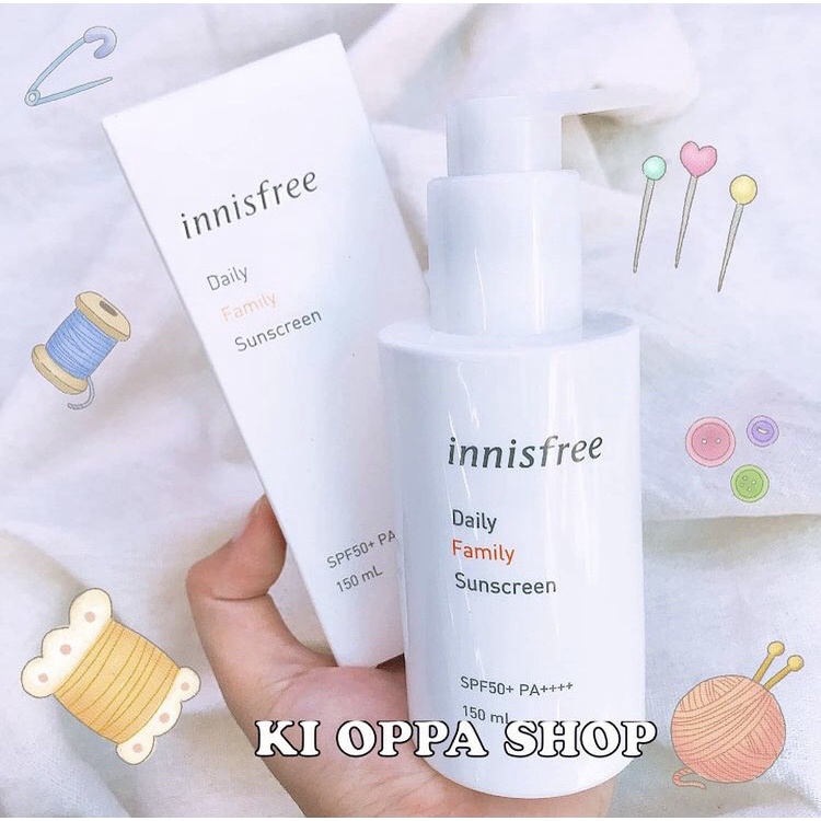 Kem chống nắng Innisfree Sunscreen Anti Aging, No Sebum, Triple Shield, Long Lasting, Watering, Daily, Mild cica, toneup