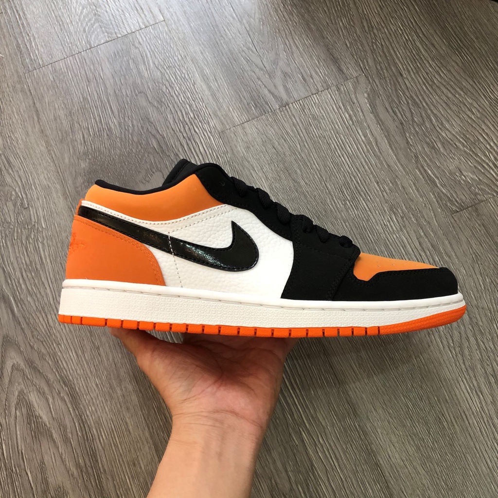 Giày thể thao jordan đen trắng cổ thấp, giày jordan1 low cổ thấp các mầu mới nhất nam nữ đủ size 36-43