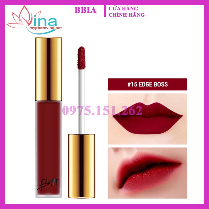 SON KEM LÌ BBIA LAST VELVET LIP TINT - 15 MÀU EDGE BOSS