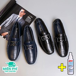 Giày Lười Da Bò Nguyên Miếng - Chống Đau Chân - Khử Mùi Hôi - Tặng Nước Lau Giày