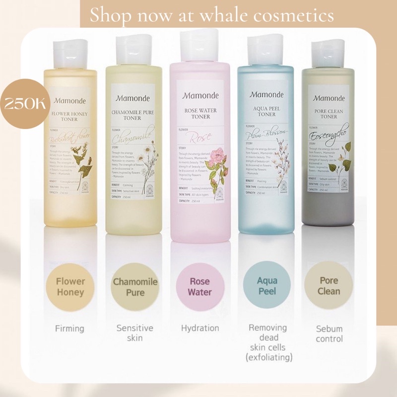 Nước Hoa Hồng Mamonde Pore Clean Toner 250ml Rau diếp cá