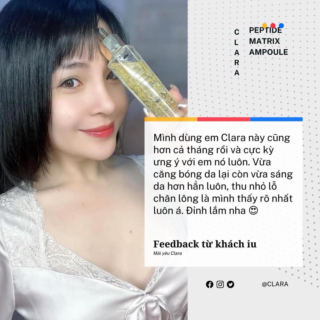Siêu Serum Dưỡng Da Chống Lão Hóa Peptide Matrix Ampoule Clara