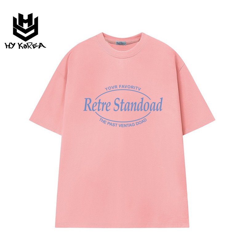 Áo thun tay lỡ HY KOREA nam nữ form rộng unisex in hình Retre DC253.