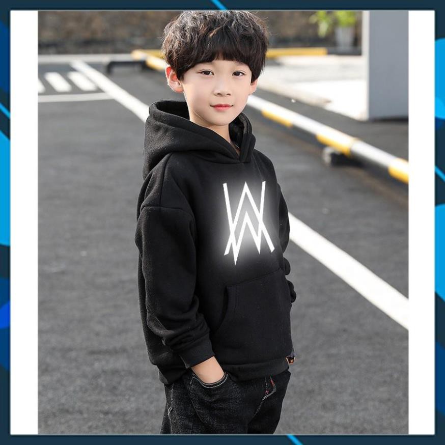 (SALE 50%) Áo Hoodie Trẻ Em WinBeen In Hình Alan Walker Phản Quang Siêu Đẹp Form Rộng Vải Nỉ Dầy Ấm Phong Cách Ulzzang