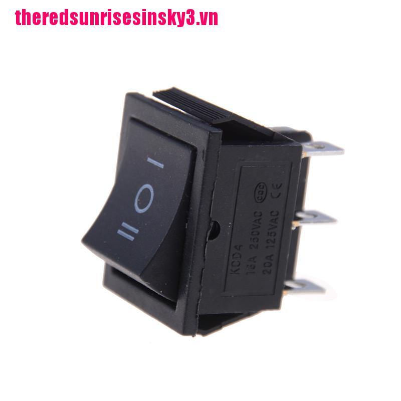 1PCS KCD4 Rocker Switch Black DPDT ON/OFF/ON 6 PIN 16A/250VAC 20A/125VAC~