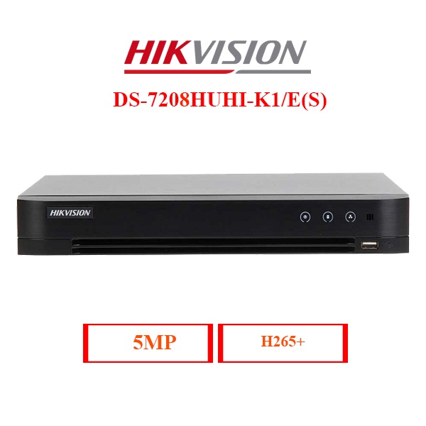 Đầu ghi Hikvision 5Mp 8 kênh 7208HUHI-K1/E(S) chất lượng hình ảnh 2K+ hỗ trợ camera có mic thu âm