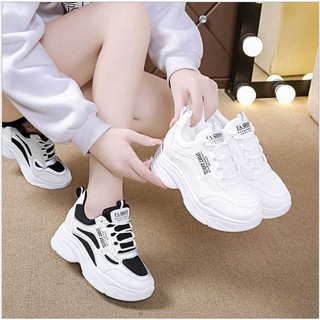 Giày thể thao nữ độn đế 6 cm siêu nhẹ kèm video thật(Giày phản quang)