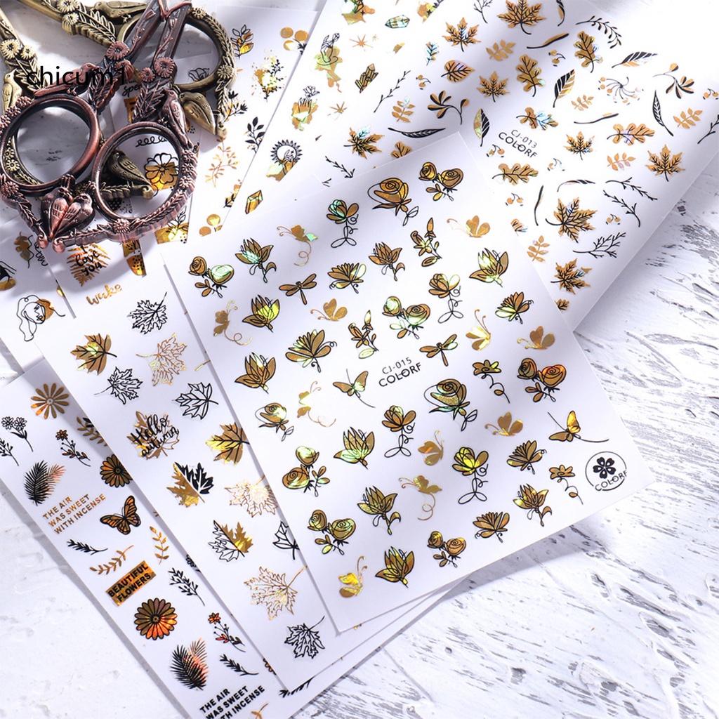 [Hàng mới về] Miếng dán trang trí móng tay siêu mỏng tùy chọn họa tiết DIY