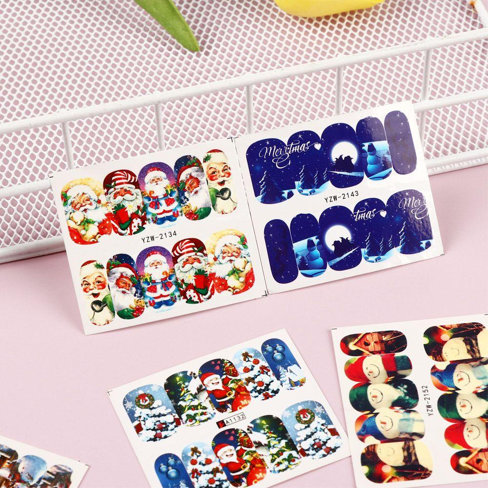 XIANTIN Sticker Dán Móng Họa Tiết Giáng Sinh 3D