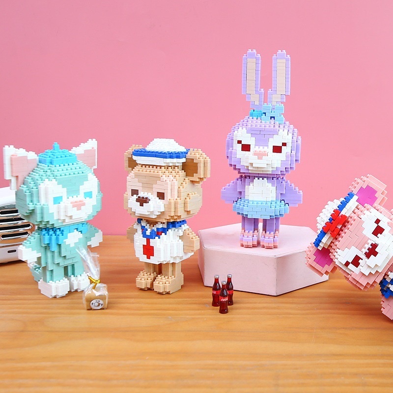 Mô Hình Lắp Ghép Nhân Vật Stella Lou Nanoblock 3D Đồ Chơi Trí Tuệ Lắp Ráp Hoạt Hình Dễ Thương