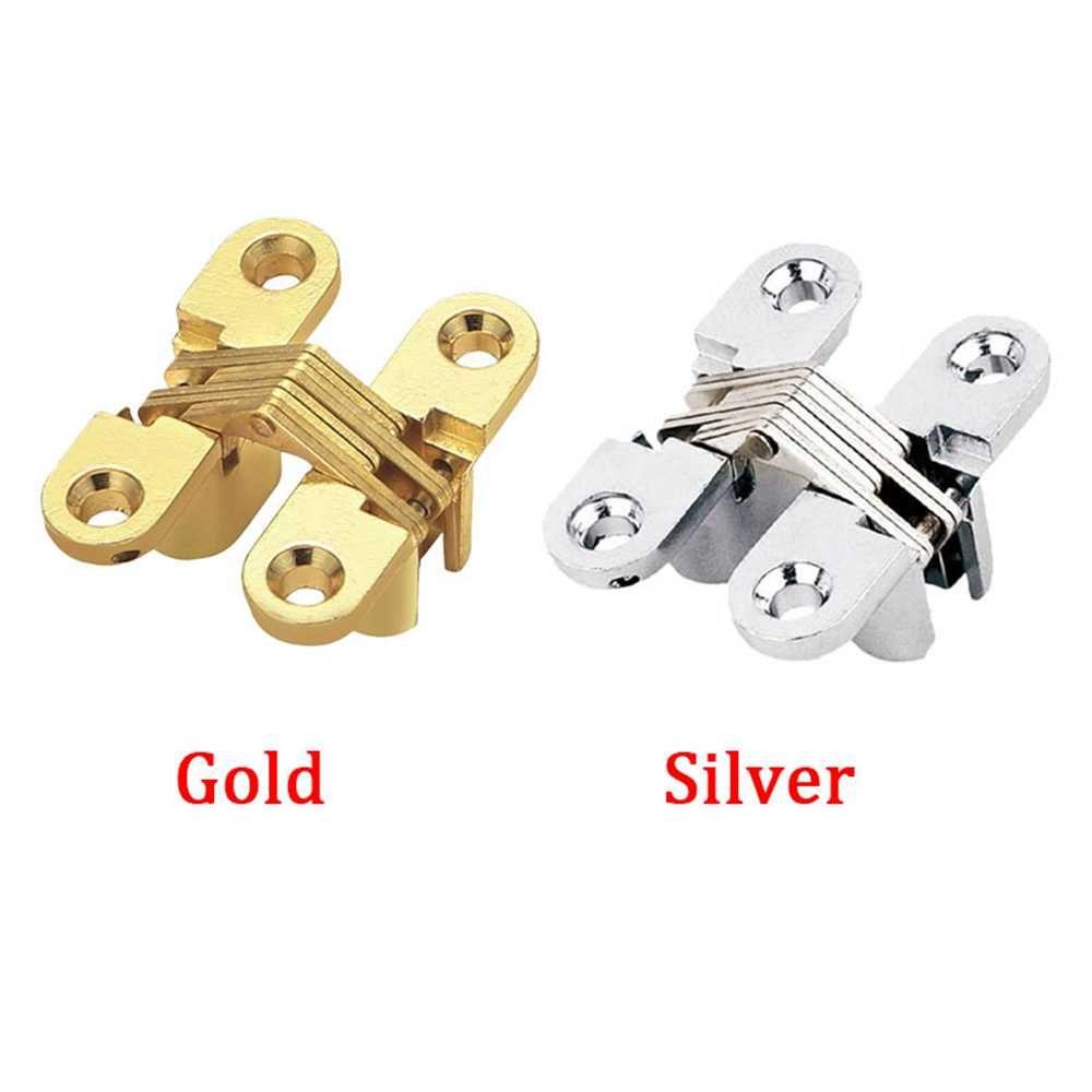 Set 2 Bản Lề Inox Ẩn Gấp Gọn Chuyên Dụng Cho Nội Thất