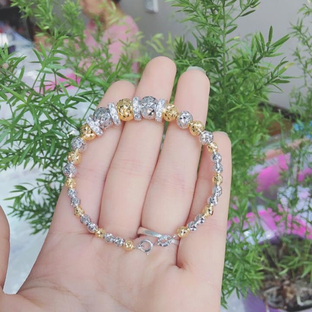 Vòng tay nư bạc 926 xi 3 màu và xi bạch kim - Trang sức Vàng Bạc Hoà Thảo