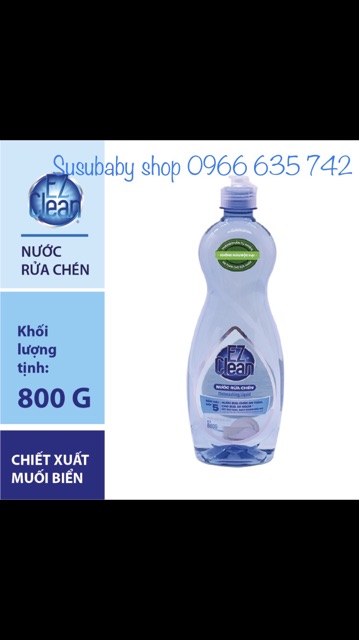 Nước Rửa Chén Không Màu EZ Clean Hương Chanh (800g)