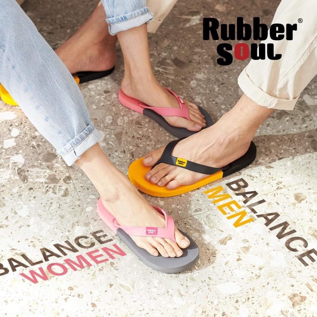 Dép Thái unisex nhập khẩu Dép Xỏ Ngón  RUBBER SOUL - BALANCE TRI COLOR
