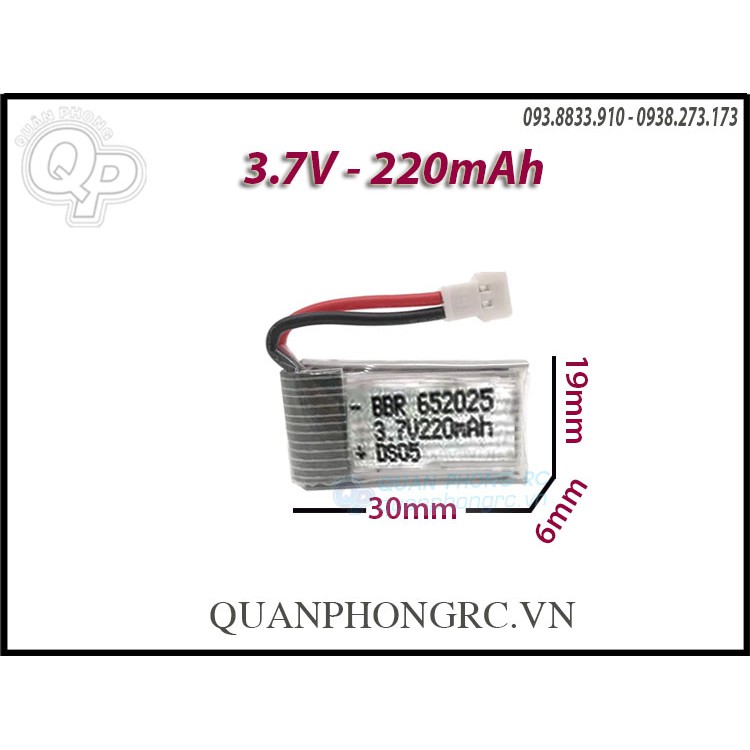 Pin lipo 3.7V - 220mah - 25C