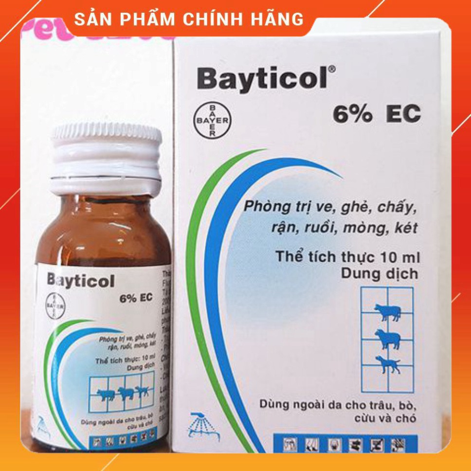 Dung dịch pha tắm hoặc phun xịt trị ghẻ, ve rận trên chó - Bayticol Bayer