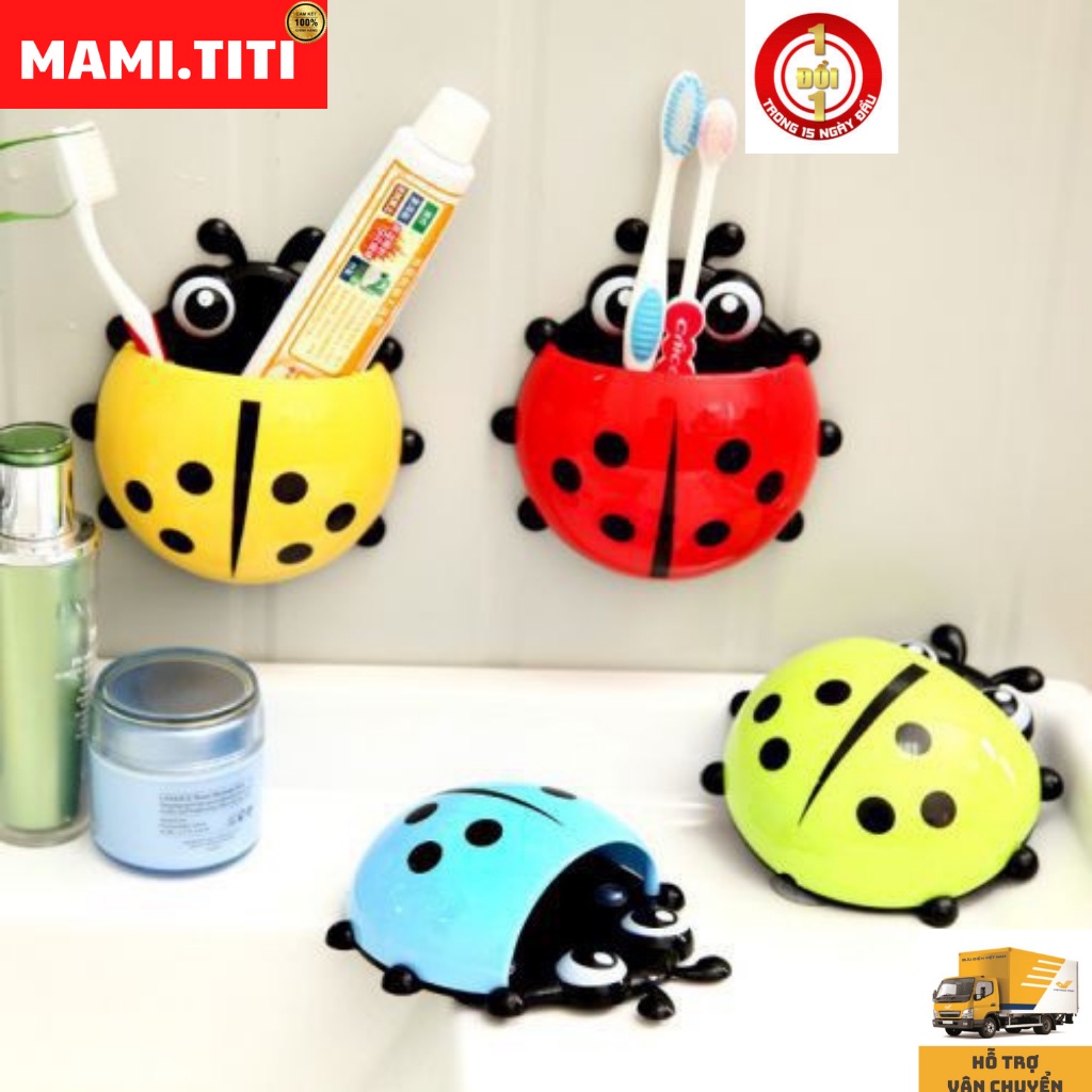 hộp đựng bàn trải đánh răng, hộp đựng kem đánh răng bọ cánh cam MAMI.TITI