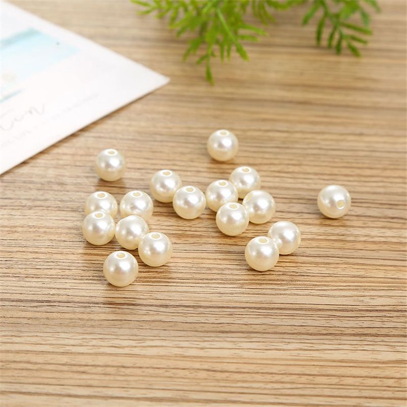 Hạt Chuỗi Có Lỗ Giả Ngọc Trai Nhựa ABS.