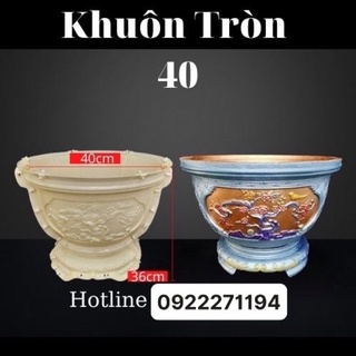 Khuôn đúc chậu cảnh tròn 40 kèm chân đôn
