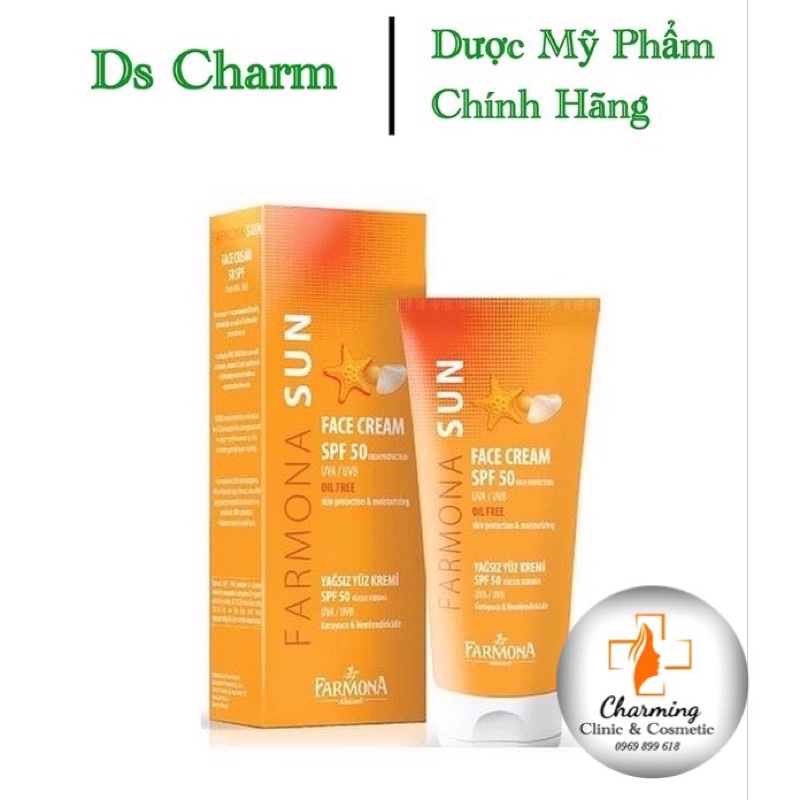 [Auth-đủ bill] Kem Chống Nắng Farmona Sun Face Cream Oil Free Spf50 Cho Da Dầu Mụn