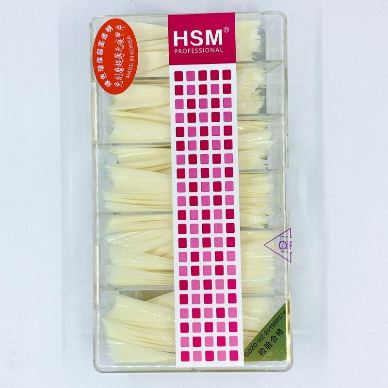 Móng tip móng up phom nhọn bầu nhọn dài HSM đủ size hộp 500 cái