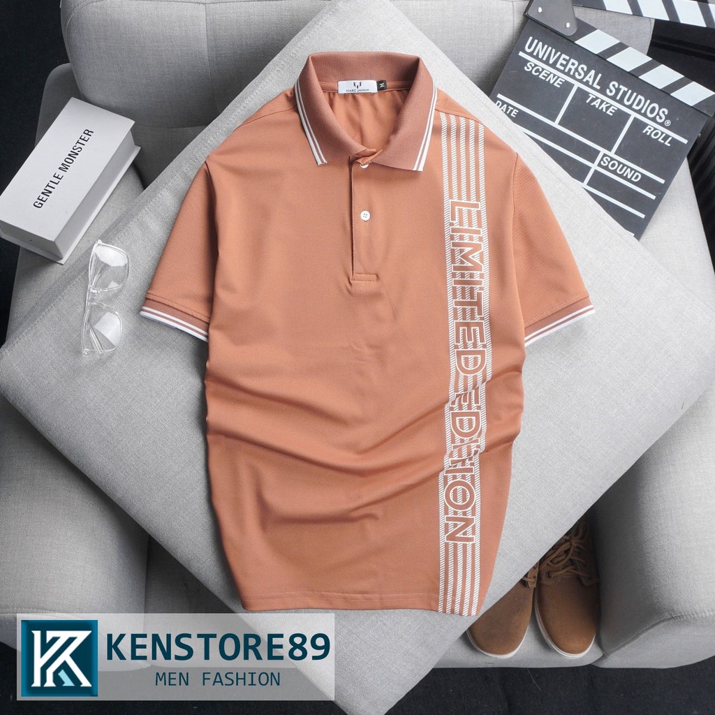 Áo thun nam có cổ MARC LIMITED vải cá sấu gai KENSTORE89 ATP155