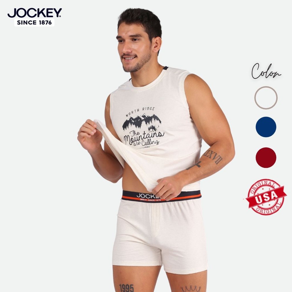 Quần Lót Nam Jockey Dáng Knit Boxer Thun Cotton Pima Co Giãn Thoáng Khí - JUMB0316