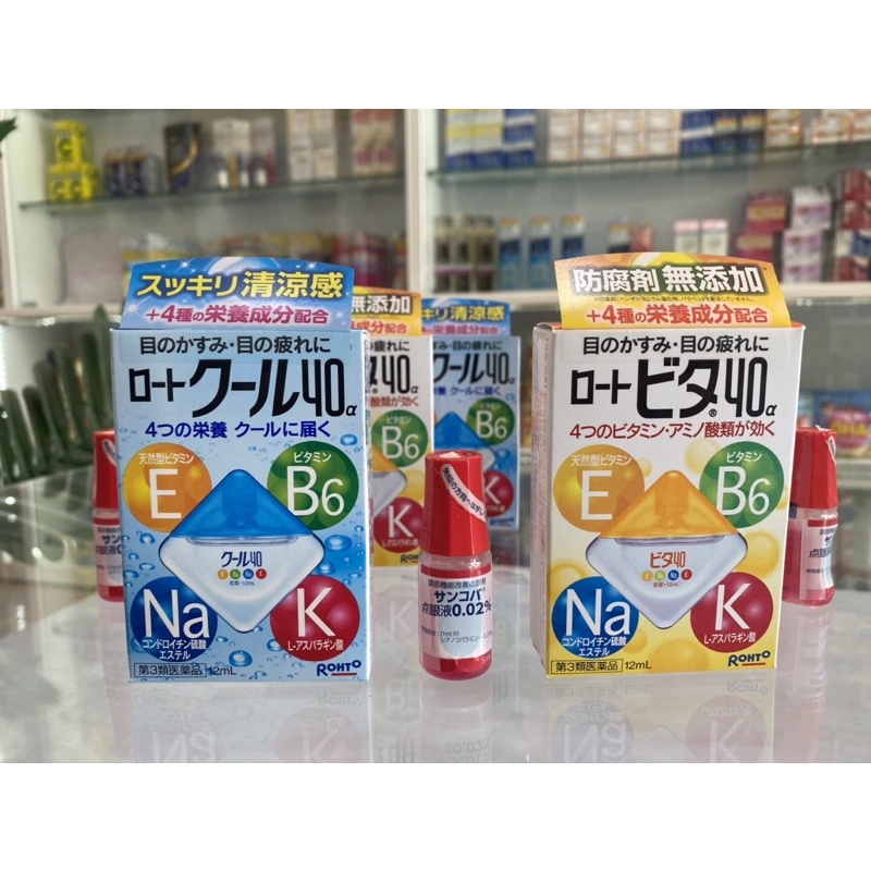 Nước Nhỏ Mắt Rohto Vita 40 Nhật Bản 12ml , Nước Nhỏ Mắt Sancoba 0.02% 5ml Nhật Bản | BigBuy360 - bigbuy360.vn