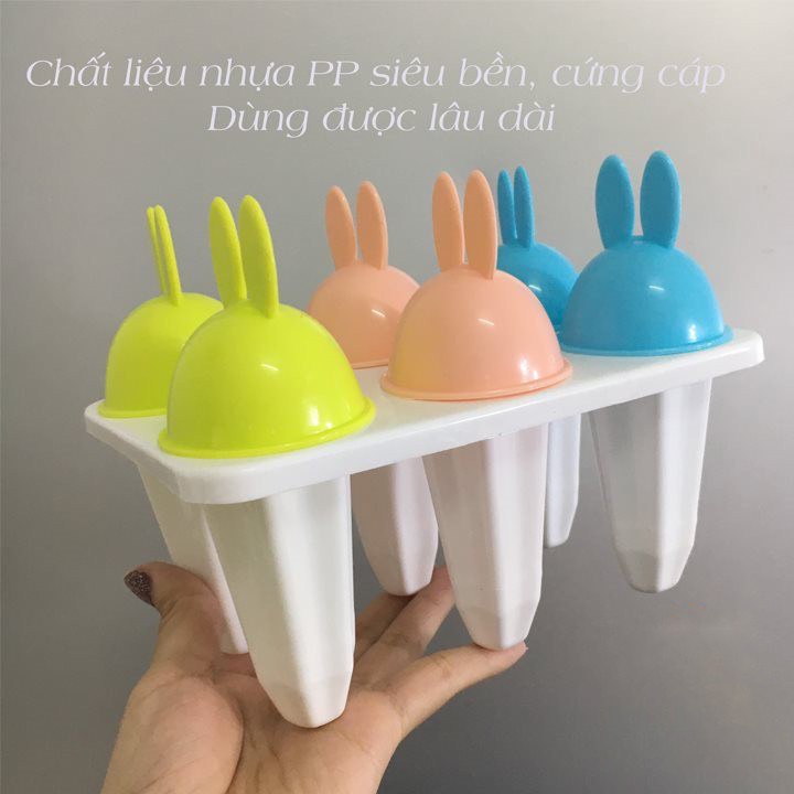 Khuôn kem 3 màu, 6 cây nhựa Việt Nhật cho bé
