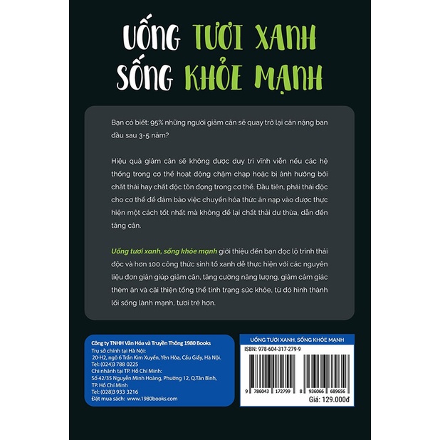 Sách - Uống Tươi Xanh, Sống Khỏe Mạnh