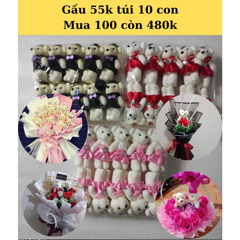 Túi 10 Gấu bó hoa