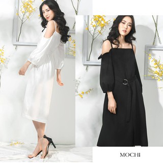 [HÌNH THẬT] Đầm suông hai dây trễ vai dạo phố - Thiết kế công sở