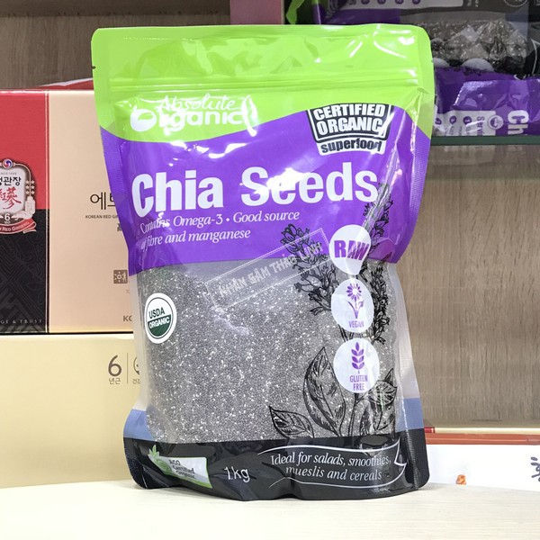 Hạt Chia Úc 1kg | Hạt Chia Organic Úc [Túi Màu Tím]