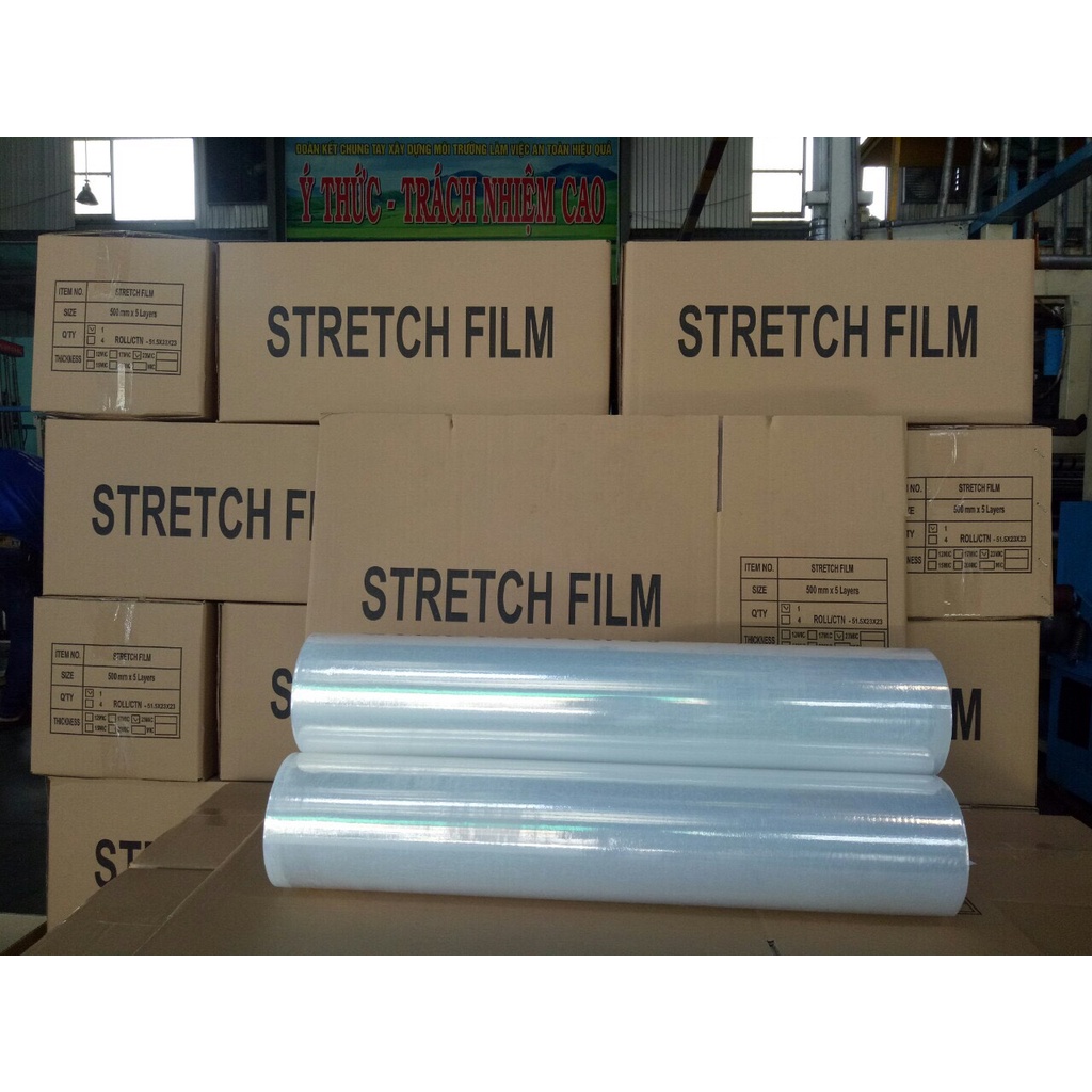 Màng co PE FIRM khổ 50cm 2.2kg lõi 200gram quấn hàng giá rẻ HCM