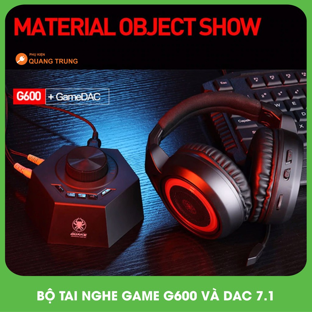 Bộ tai nghe gaming plextone G600 và DAC giả lập âm thanh 7.1