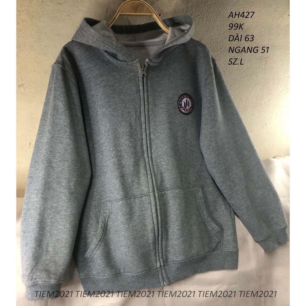 AH427 Áo khoác nỉ bông size L hàng 2hand TIEM2021