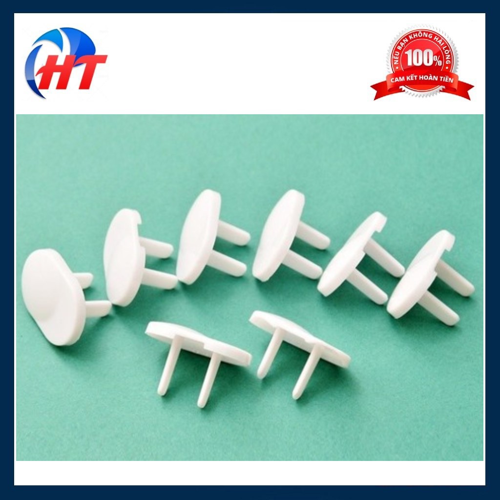 Set 10 nút chặn ổ điện 2 chấu -  Bịt ổ điện Giúp bảo vệ bé dễ dàng hơn