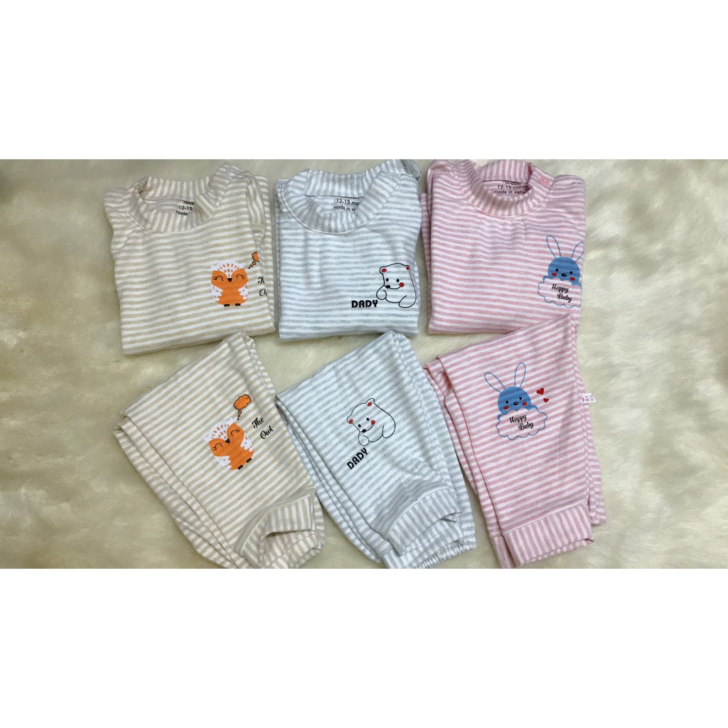 BỘ QUẦN ÁO THU ĐÔNG DÀI TAY MÃ KẺ BÉ CHO BÉ TRAI BÉ GÁI TỪ 0- 15 THÁNG