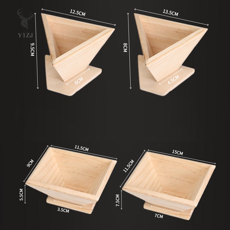 Zongzi Khuôn Làm Bánh Bao Hình Tam Giác Bằng Gỗ Kiểu Trung Hoa Truyền Thống Diy