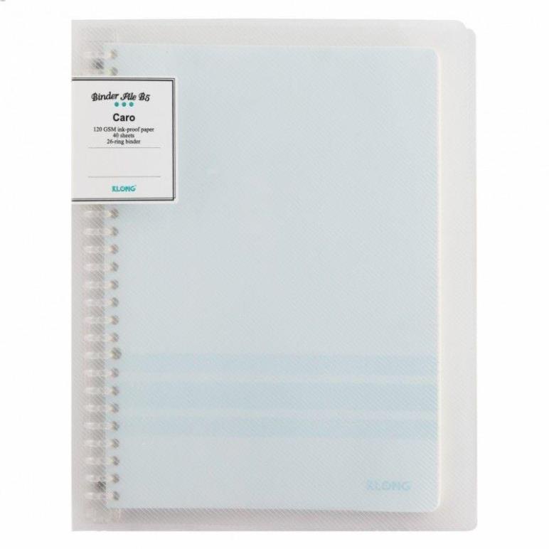 Sổ Caro file nhựa kẹp còng klong B5 40 tờ; MS: 544 .