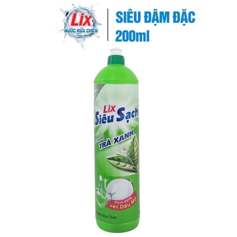 Nước Rửa Chén LIX 200ml Siêu Sạch Đậm Đặc