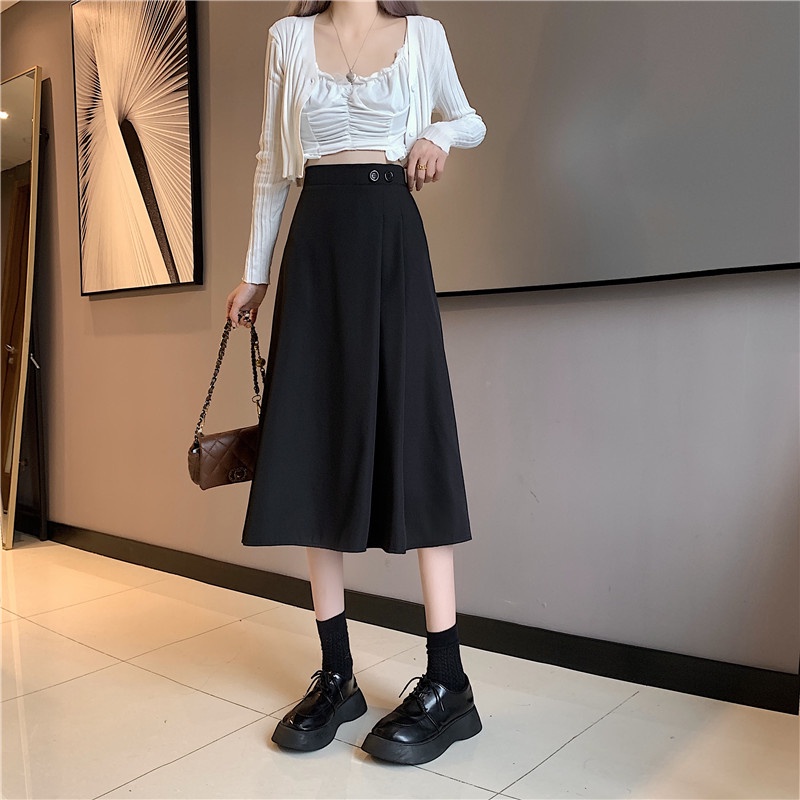 Chân Váy Chữ A Lưng Cao Thiết Kế Mới Thời Trang Mùa Xuân Dành Cho Nữ