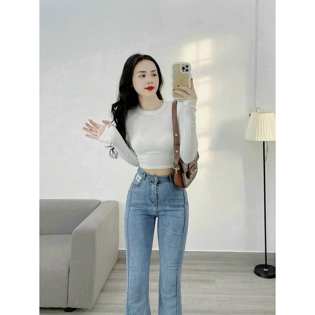 Áo thun crotop nữ tay xỏ ngón