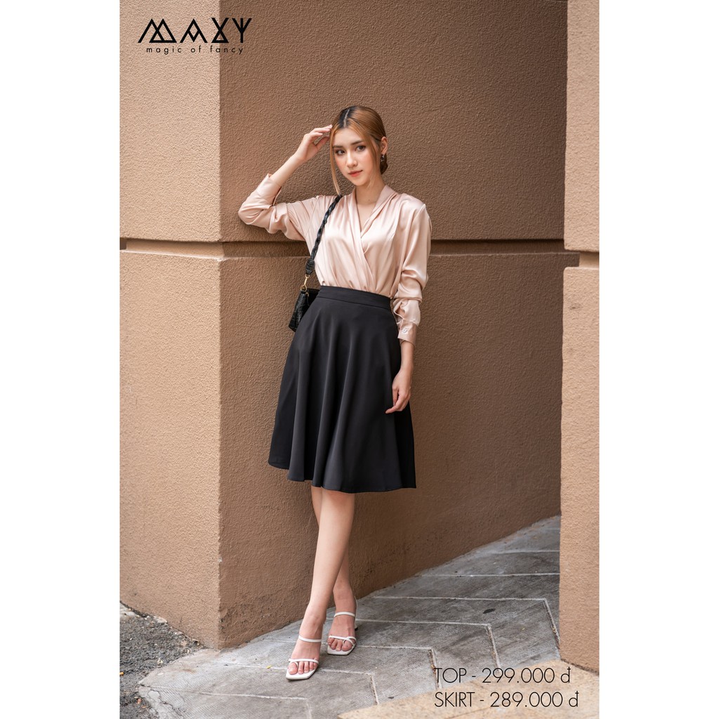 Chân váy chữ a dáng dài bo thun sau lưng a line skirt Maxy workshop | BigBuy360 - bigbuy360.vn