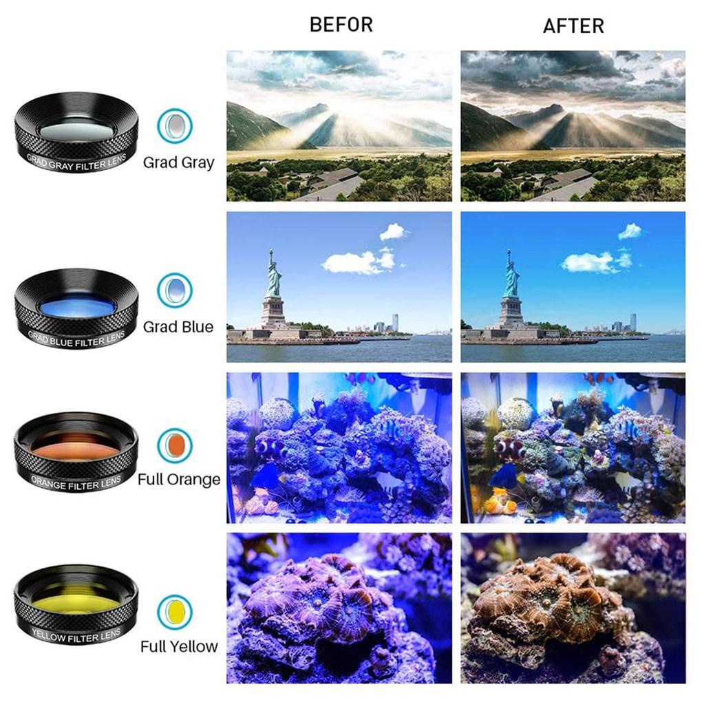 Bộ Ống Kính Apexel 11 Trong 1 Cho Điện Thoại