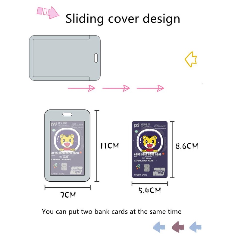 Móc Khóa / Túi Đựng Thẻ Bằng Nhựa Họa Tiết Sanrio Kuromi Dễ Thương