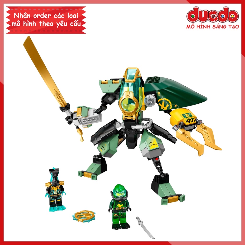 07082 TANK 60082 Lắp ghép Ninjago Chiến giáp Hydro của Lloyd - Đồ chơi Xếp hình Mô hình Ninja 71750 BLA LRI