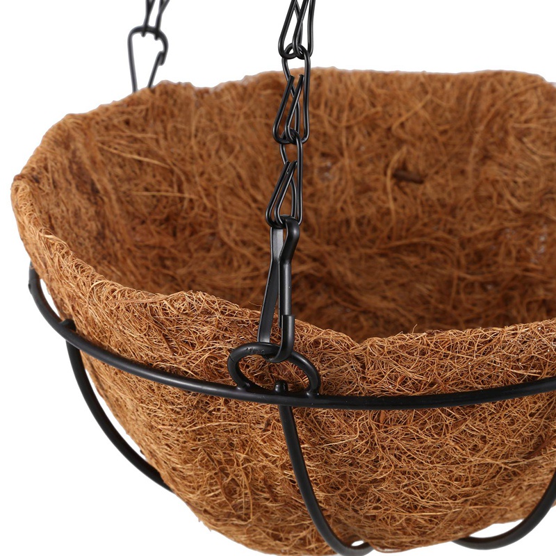 Đen Chậu Trồng Cây 8 inch Có Dây Xích