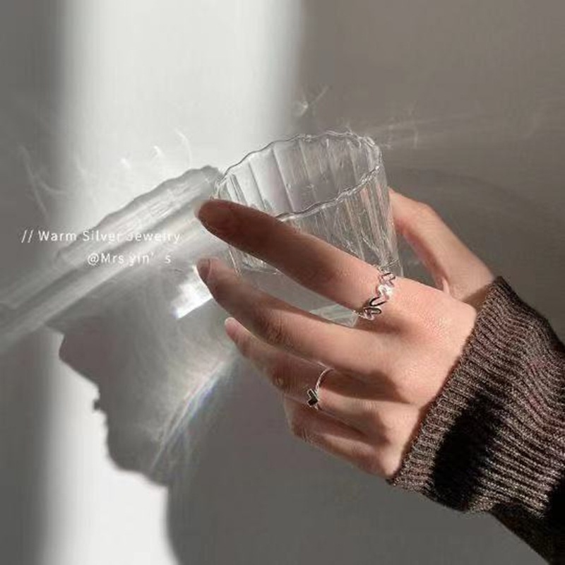 Nhẫn Hở Hình Trái Tim Rỗng Cá Tính Hợp Thời Trang Cho Nữ